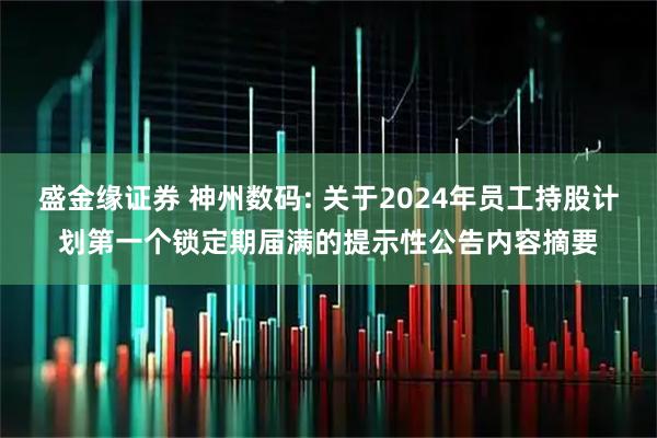盛金缘证券 神州数码: 关于2024年员工持股计划第一个锁定期届满的提示性公告内容摘要